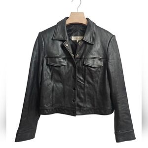 Valerie Steven's Black Leather Jacket Size M